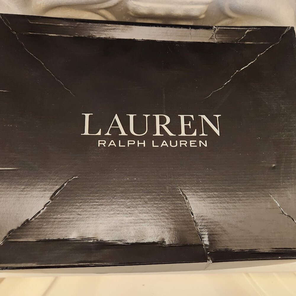Ralph Lauren Leather " Gabriele" Cream Heeled Sandals. NIB. Size 10 - Picture 11 of 11